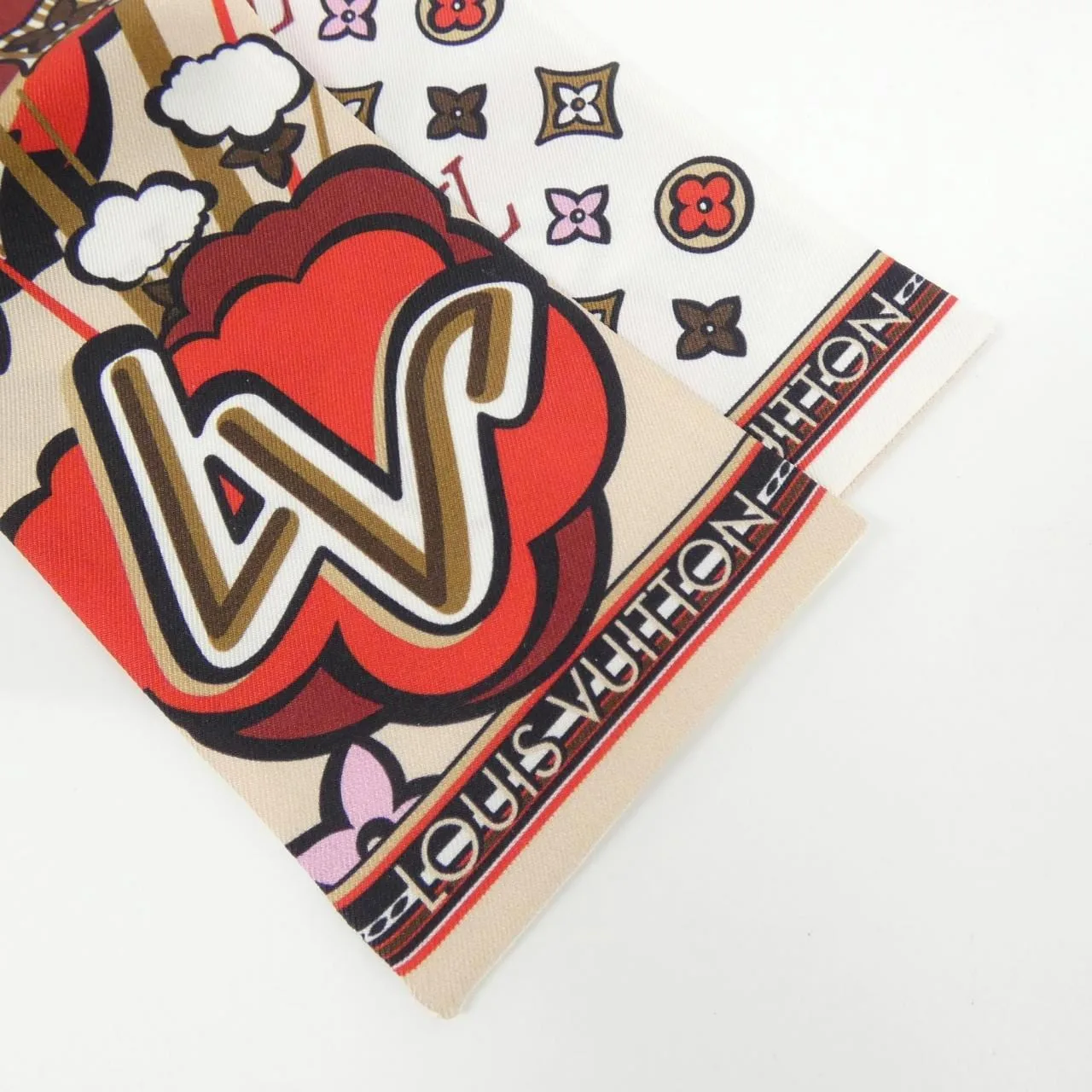 LOUIS VUITTON M76675 Scarf Monogram 米色 Monogram 中古品A - 縮圖 2