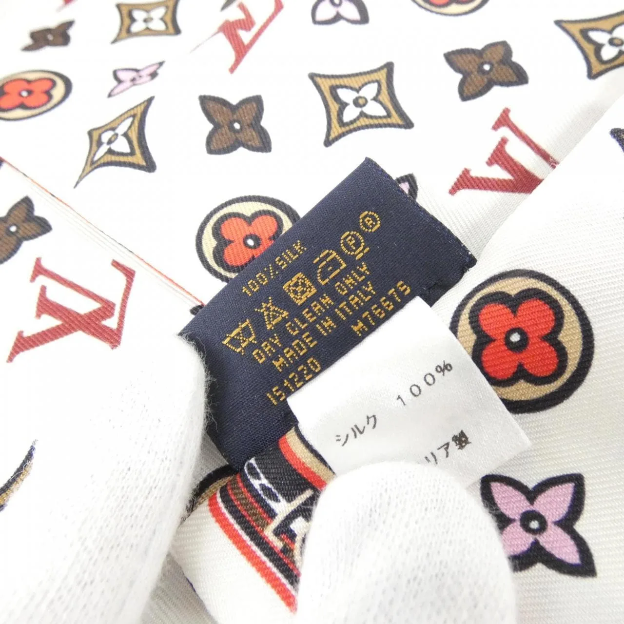 LOUIS VUITTON M76675 Scarf Monogram 米色 Monogram 中古品A - 縮圖 4