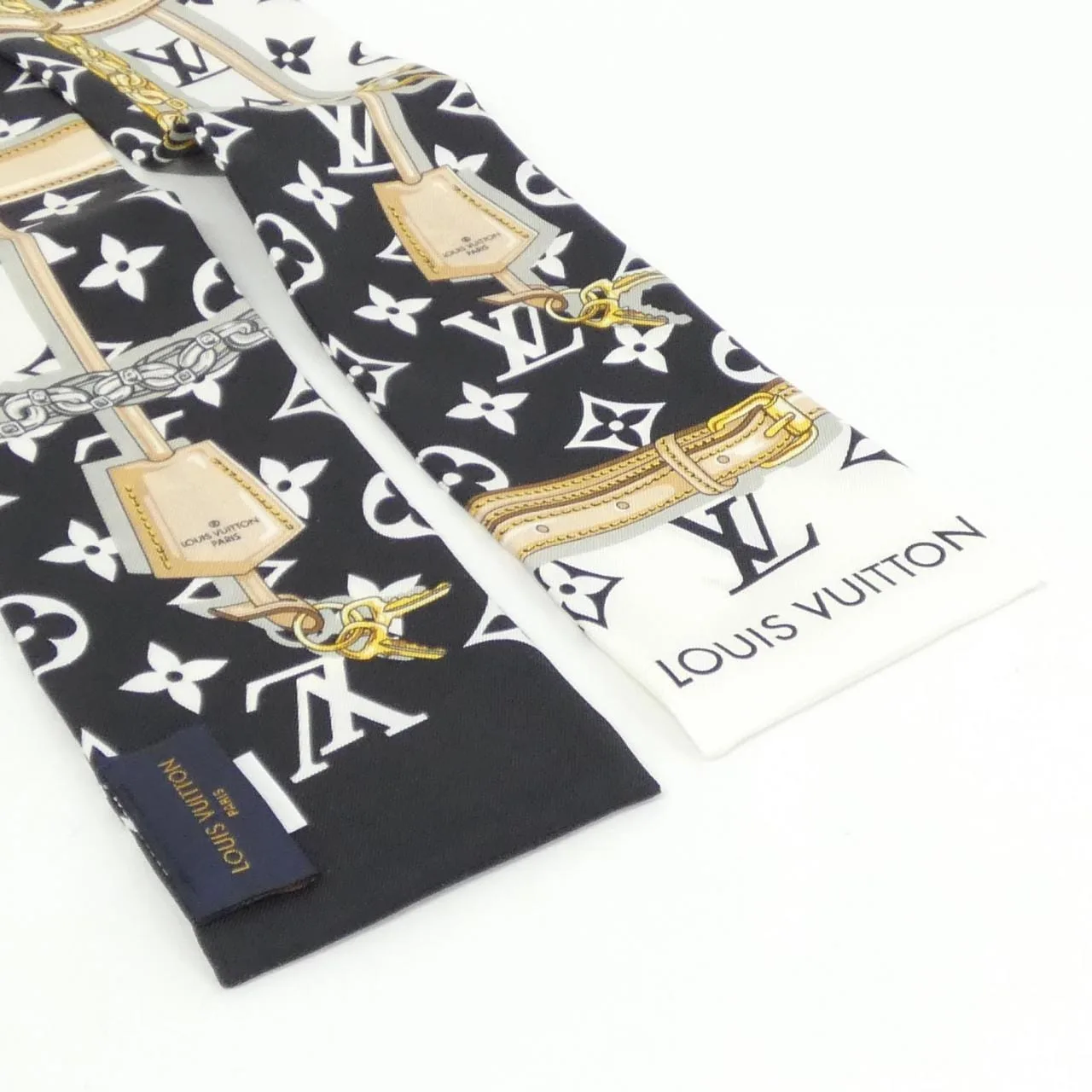 LOUIS VUITTON M78656 Scarf Monogram 黑色 Monogram 中古品A - 縮圖 2