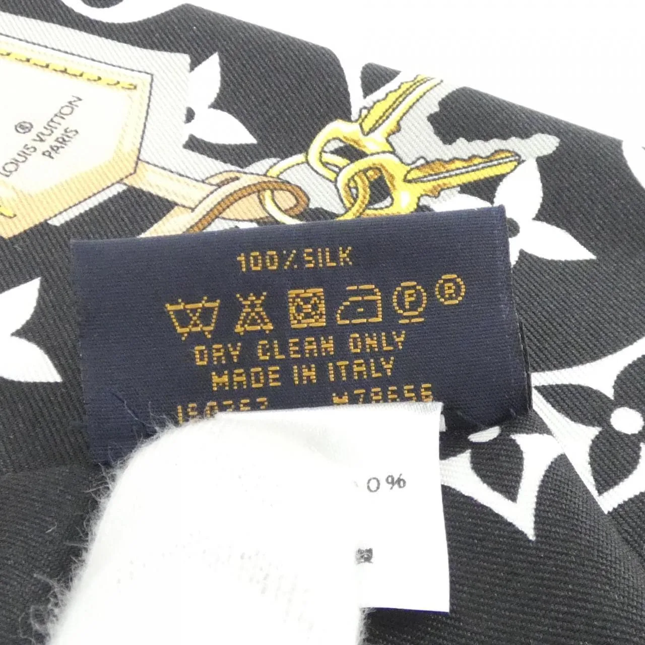 LOUIS VUITTON M78656 Scarf Monogram 黑色 Monogram 中古品A - 縮圖 3