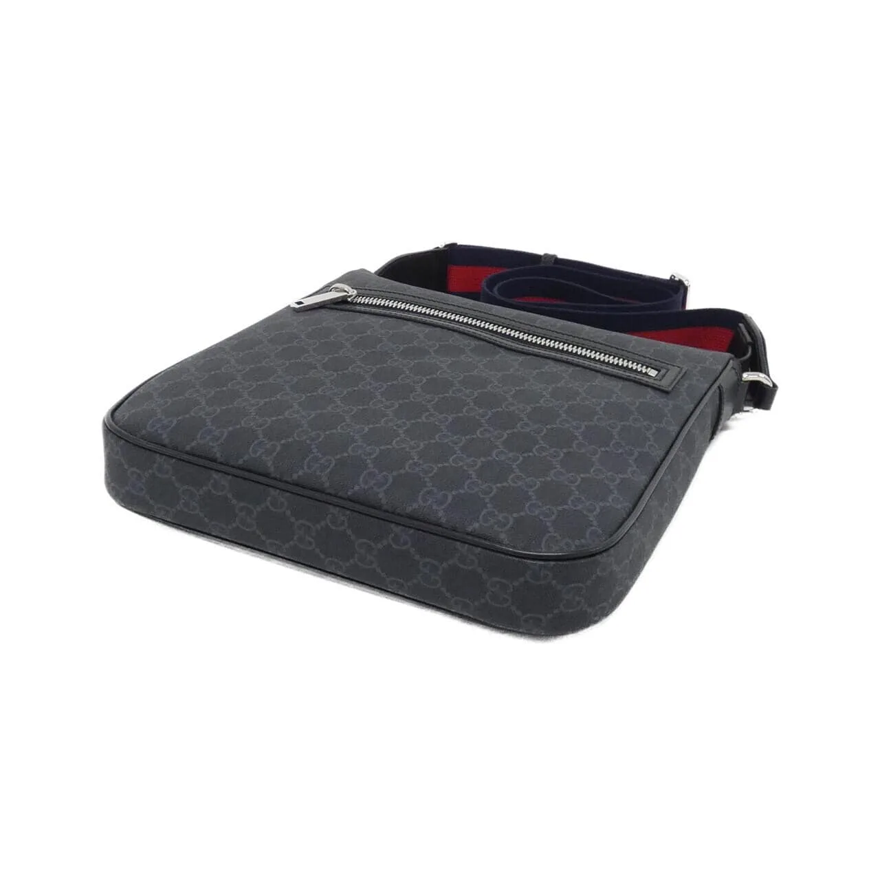 GUCCI 792081 FADJA Shoulder Canvas 黑色 帆布 中古品A - 縮圖 3