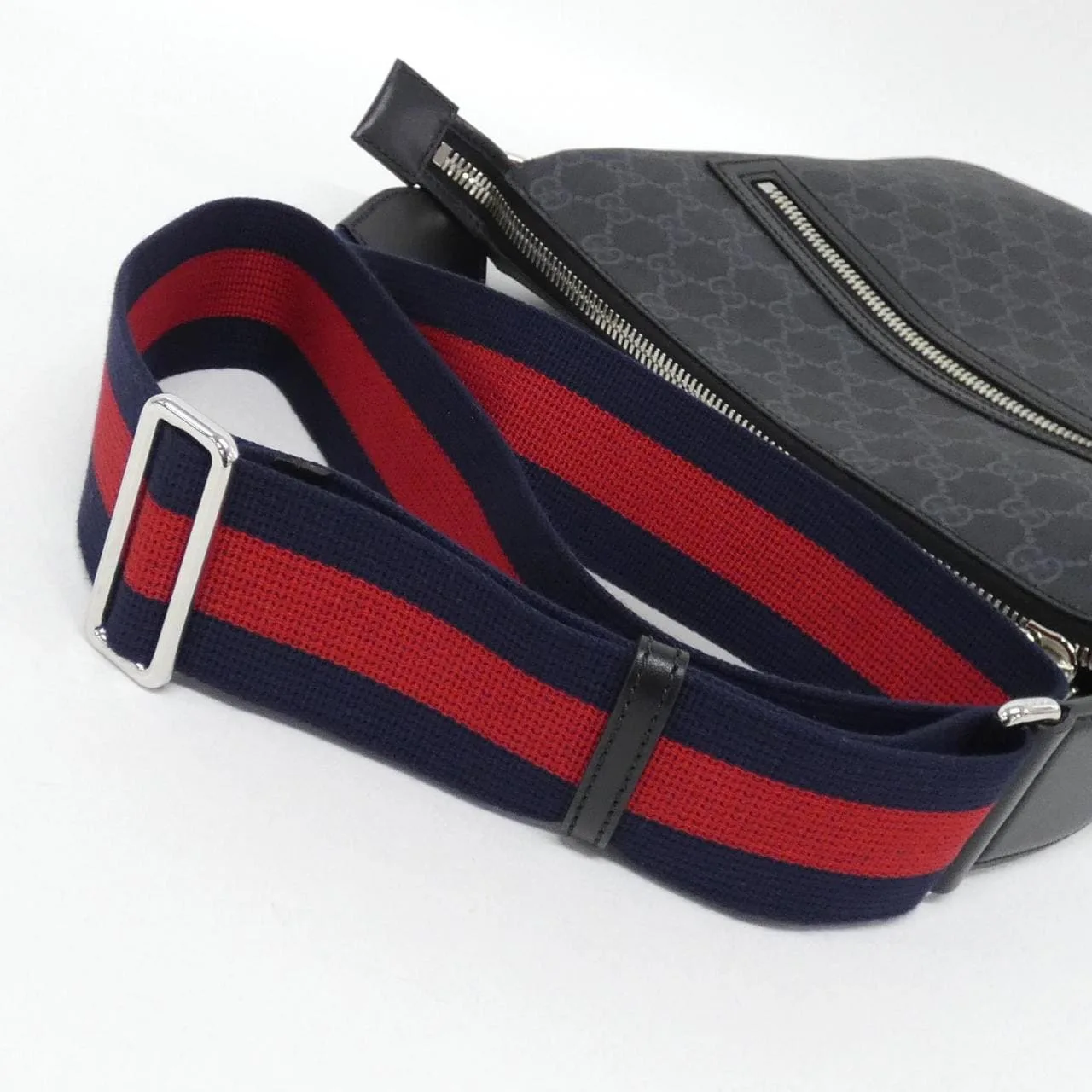 GUCCI 792081 FADJA Shoulder Canvas 黑色 帆布 中古品A - 縮圖 6