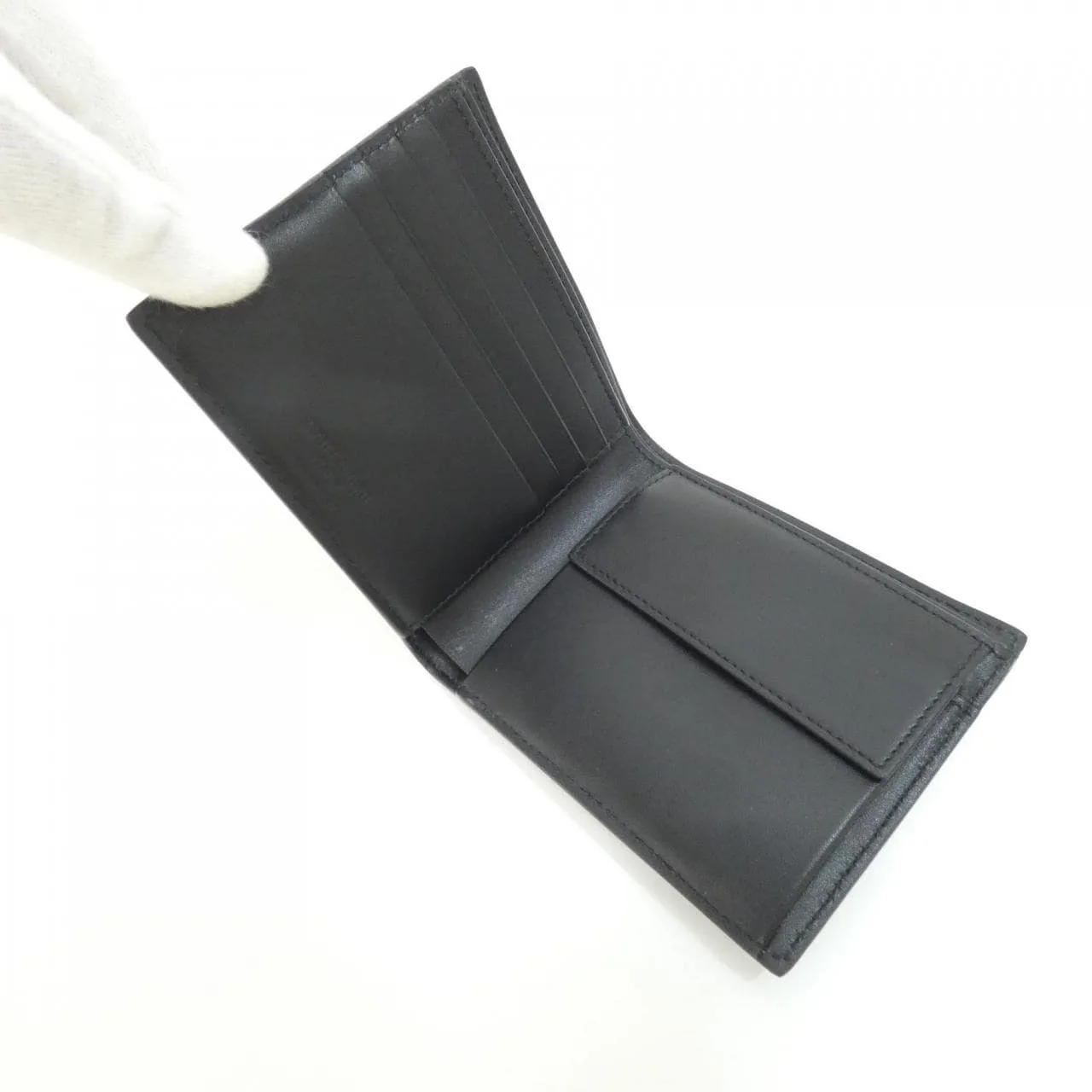 SAINT LAURENT 396303 0U90N Wallet 黑色 中古品A - 縮圖 7