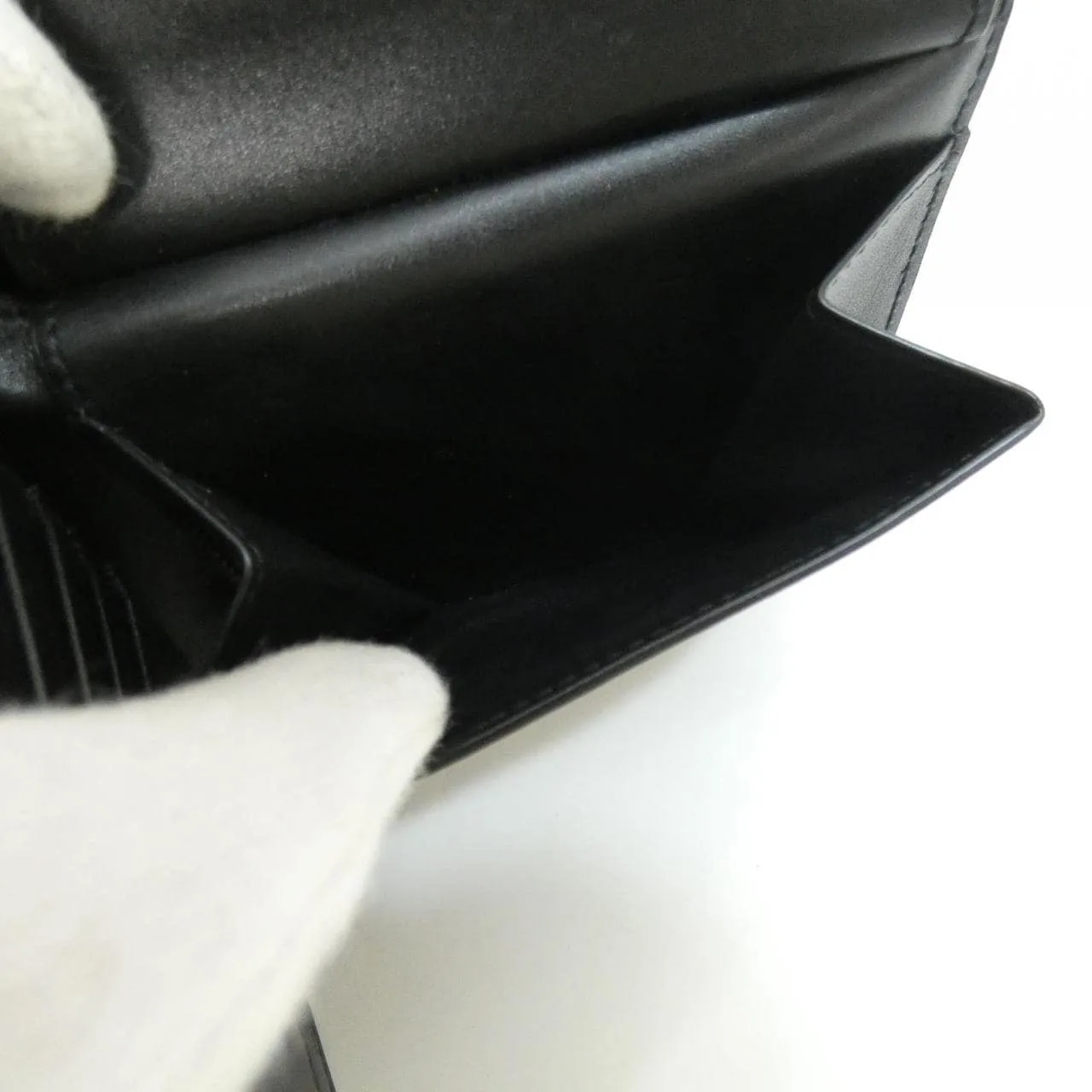 SAINT LAURENT 396303 0U90N Wallet 黑色 中古品A - 縮圖 9