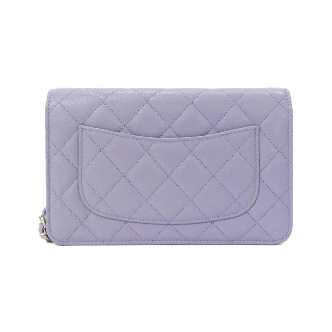 CHANEL AP4082 Wallet Grained Calfskin Purple Grained Calfskin Rank A - Thumbnail 2