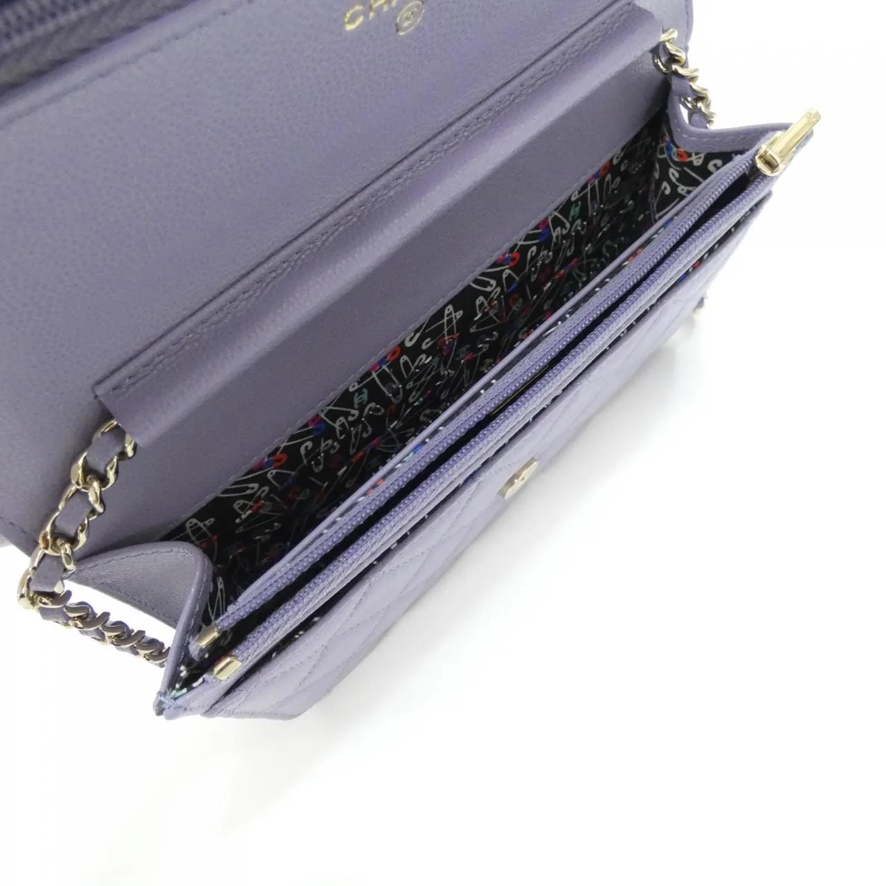 CHANEL AP4082 Wallet Grained Calfskin Purple Grained Calfskin Rank A - Thumbnail 9