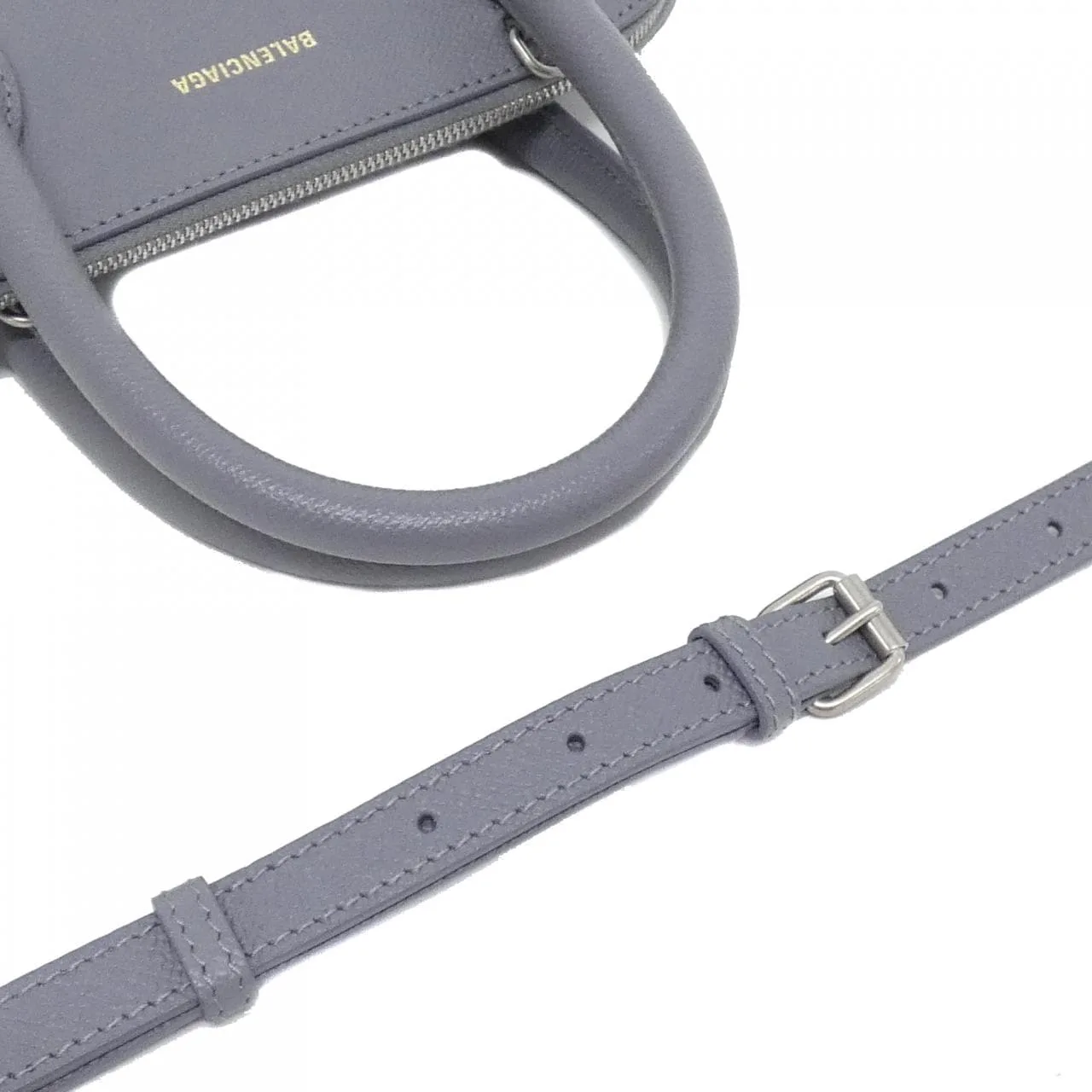 BALENCIAGA 518873 0OTA3 Handbag Leather 黑色 皮革 中古品A - 縮圖 5