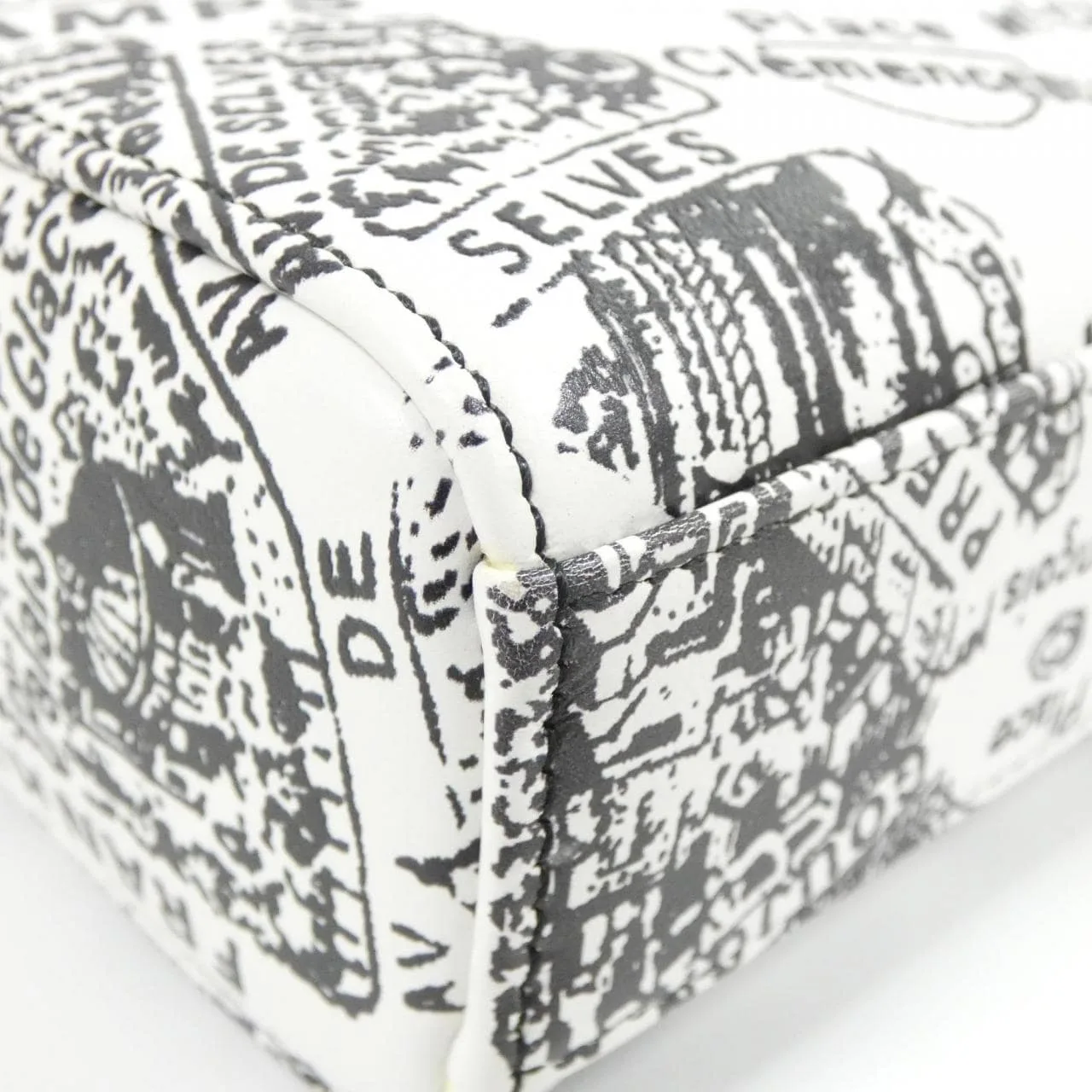 DIOR Handbag Leather 黑色 皮革 中古品A - 縮圖 3