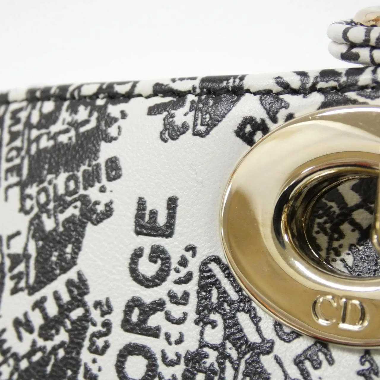 DIOR Handbag Leather 黑色 皮革 中古品A - 縮圖 5