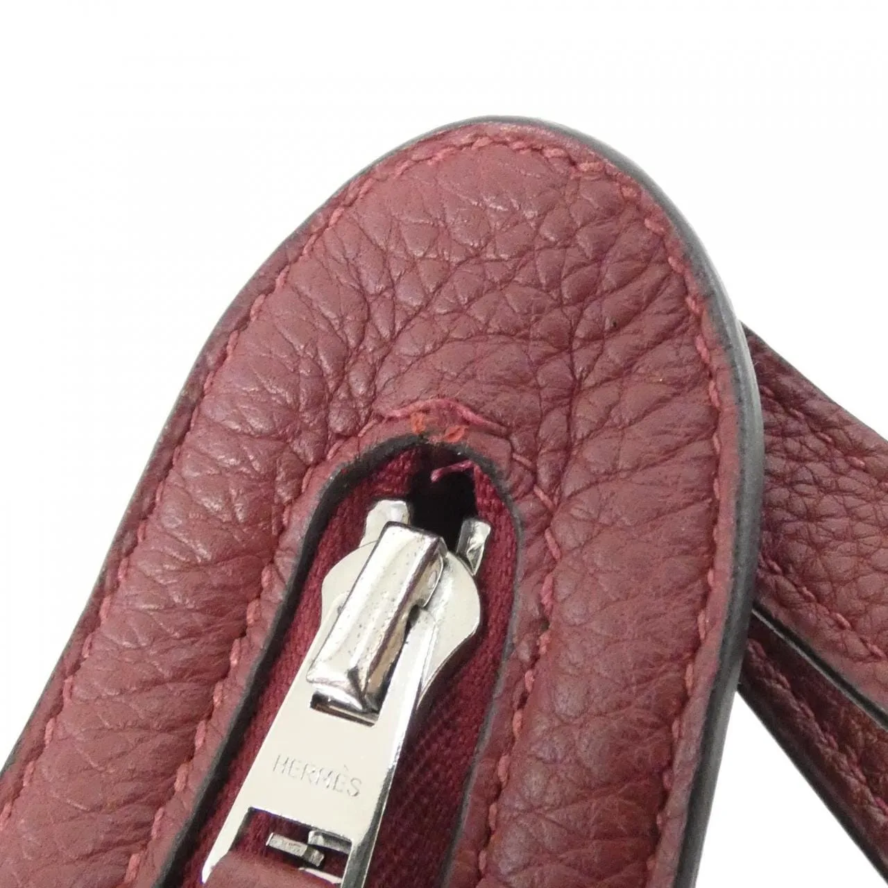 HERMES 037624CK Handbag Togo Rouge Togo Leather Rank A - Thumbnail 8