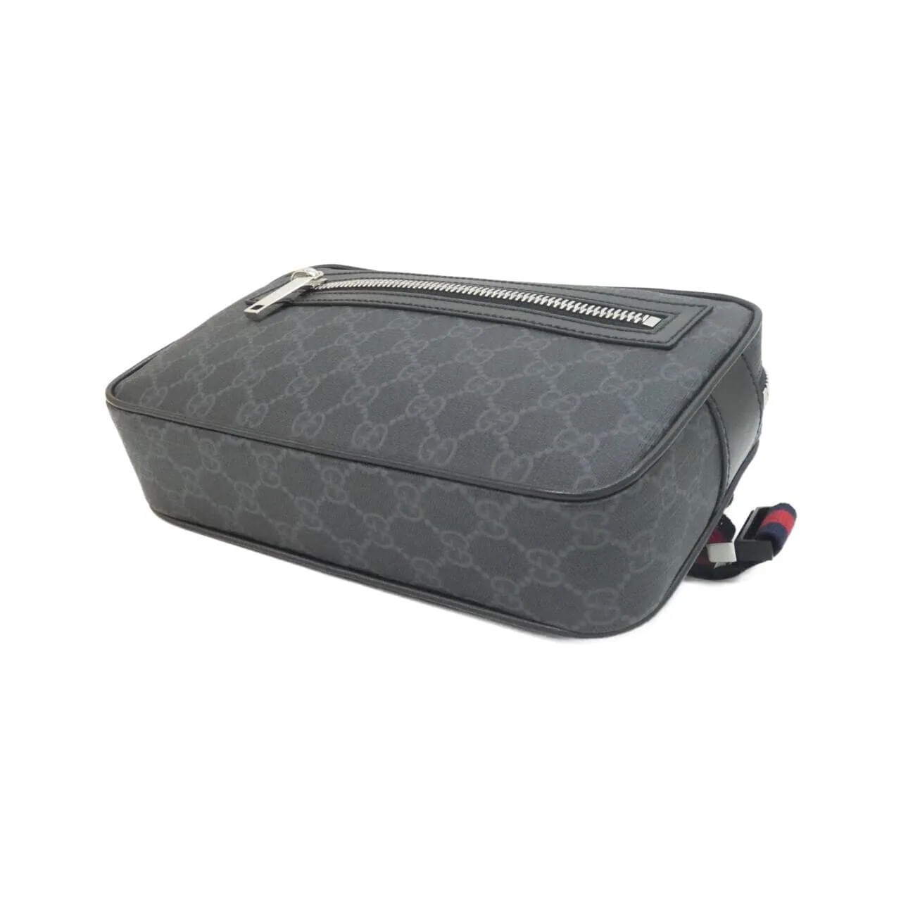 GUCCI 792094 FADJM Belt Canvas 黑色 帆布 中古品A - 縮圖 3