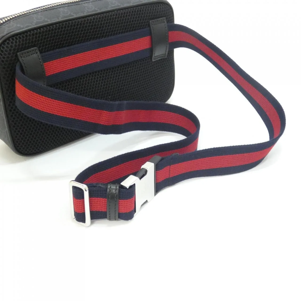 GUCCI 792094 FADJM Belt Canvas 黑色 帆布 中古品A - 縮圖 5
