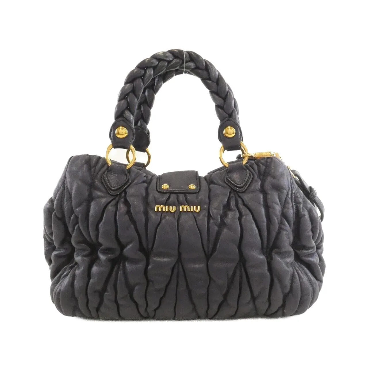 MIU MIU RN0473 Handbag 紫色 中古品B - 縮圖 2