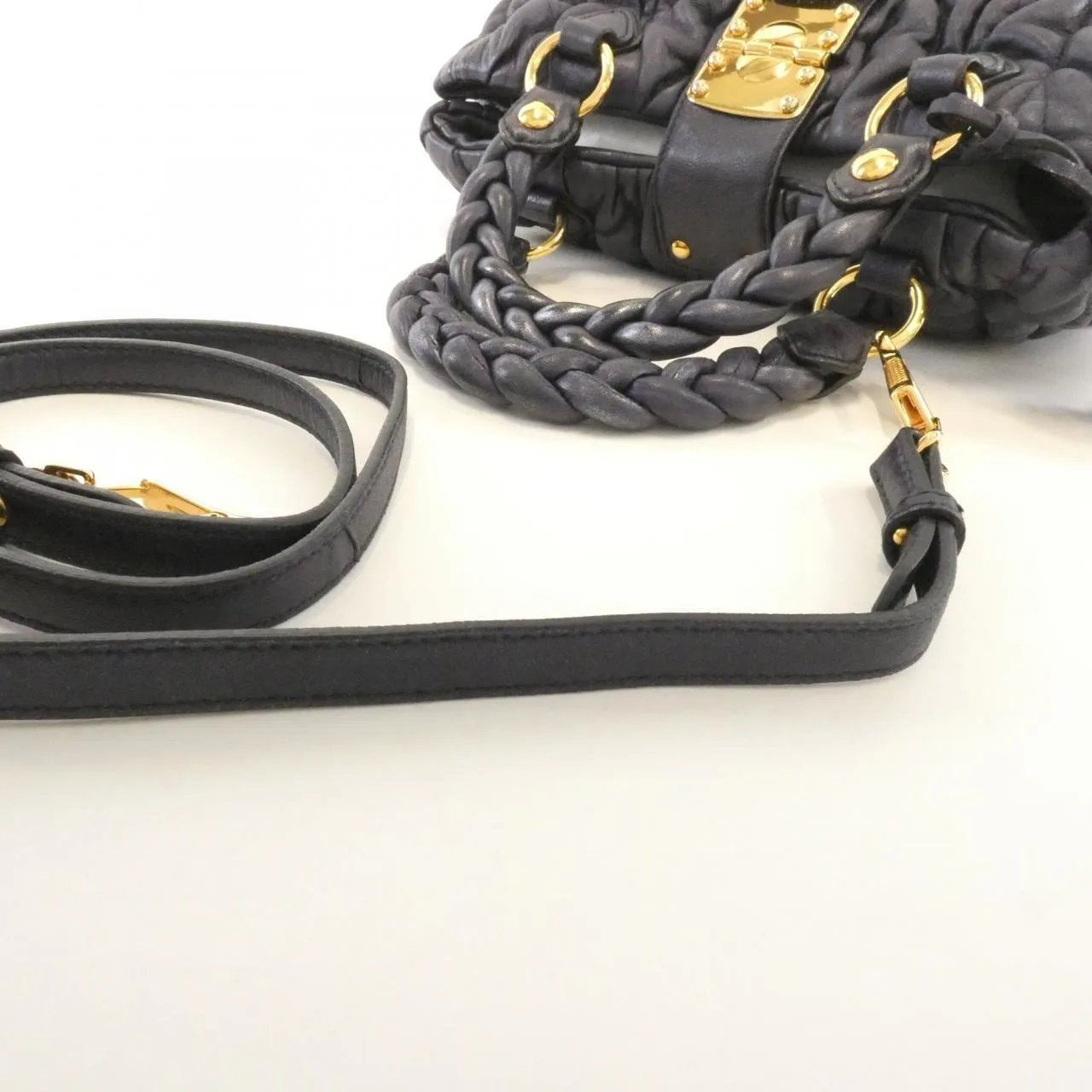 MIU MIU RN0473 Handbag 紫色 中古品B - 縮圖 6