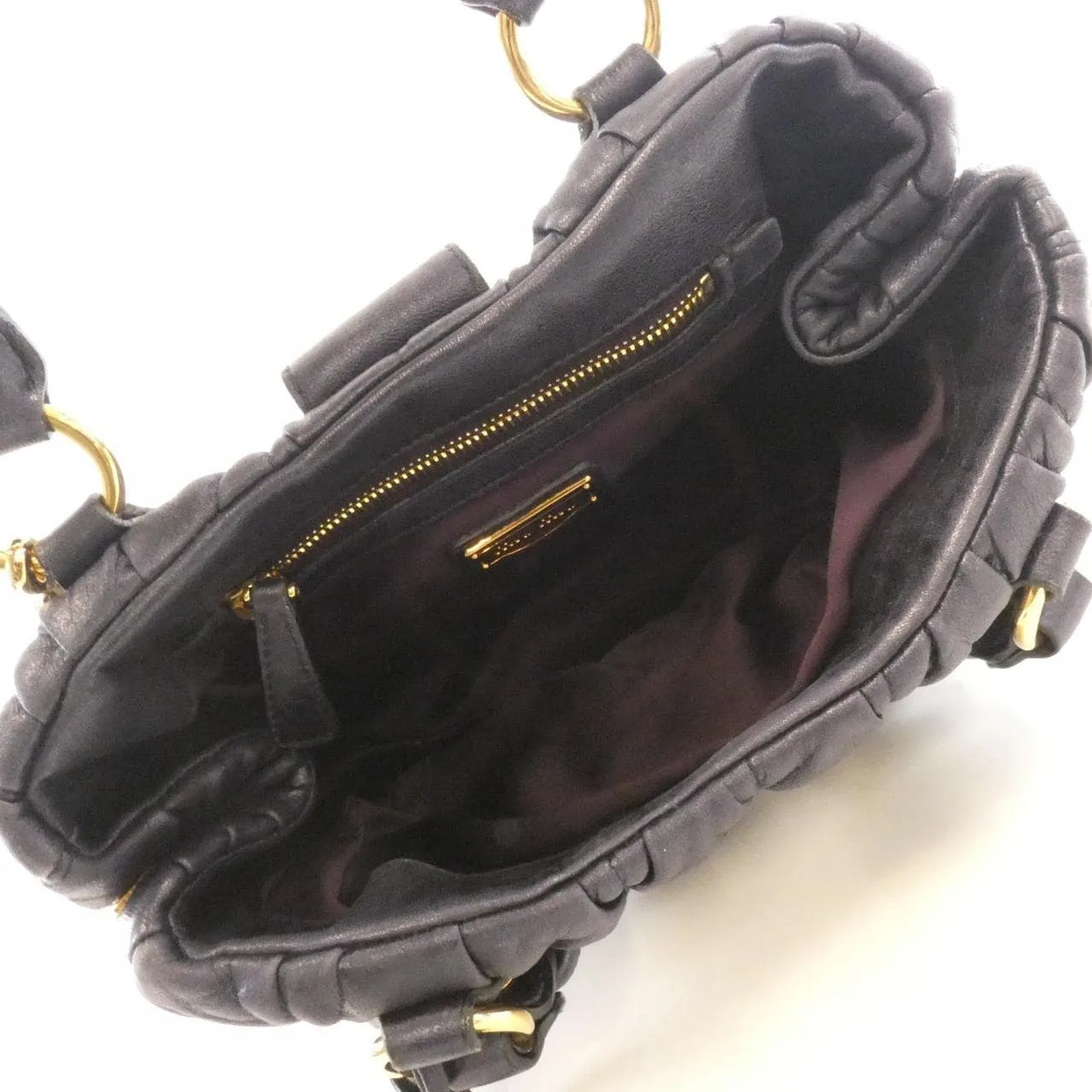 MIU MIU RN0473 Handbag 紫色 中古品B - 縮圖 8