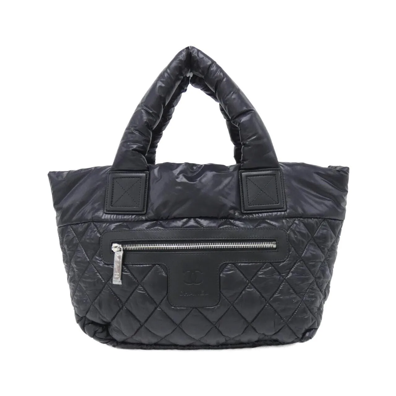 CHANEL Deauville 48610 Handbag Nylon Black