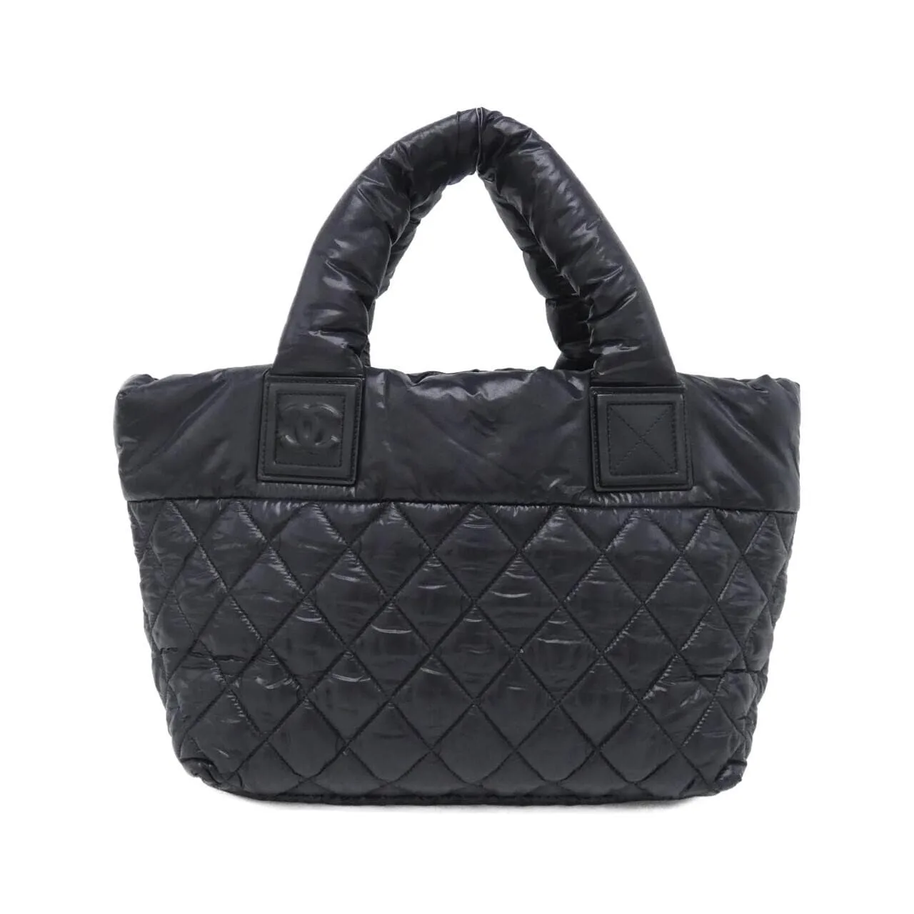 CHANEL Deauville 48610 Handbag Nylon Black Nylon Rank A - Thumbnail 2