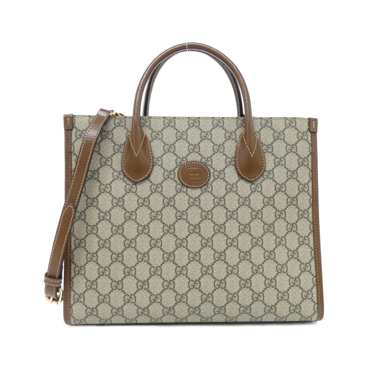 GUCCI 659983 92TCG Handbag Canvas Beige