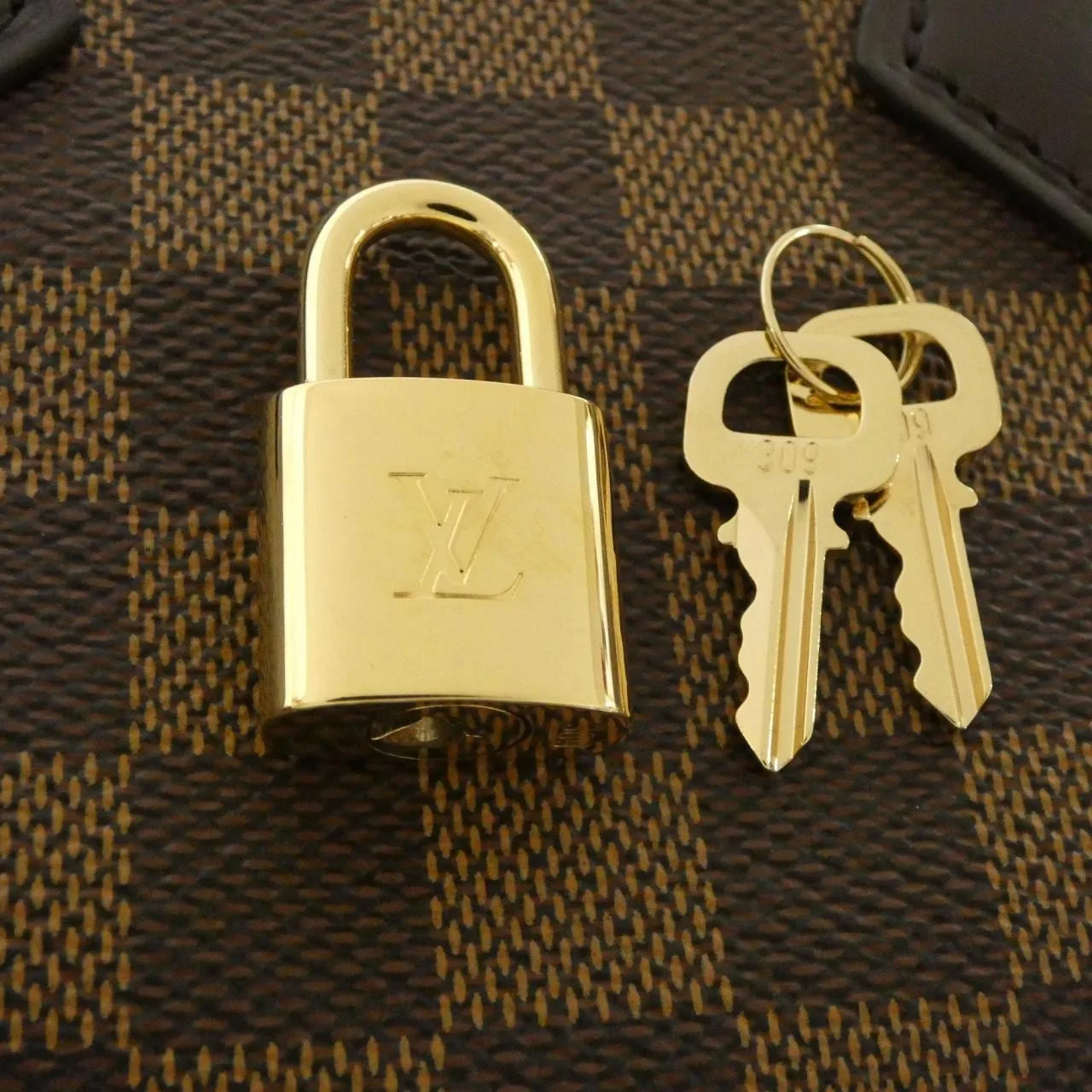 LOUIS VUITTON Speedy N40489 Boston Damier 米色 Damier 中古品A - 縮圖 3