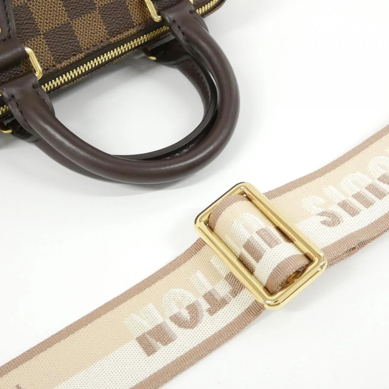 LOUIS VUITTON Speedy N40489 Boston Damier 米色 Damier 中古品A - 縮圖 4