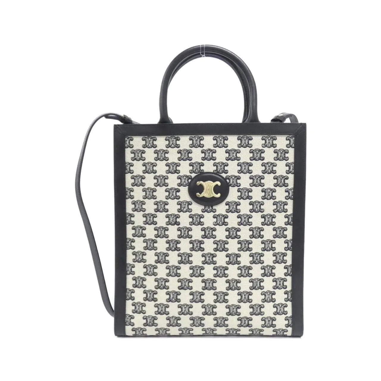 CELINE Cabas 194352CS8 Handbag Canvas Black