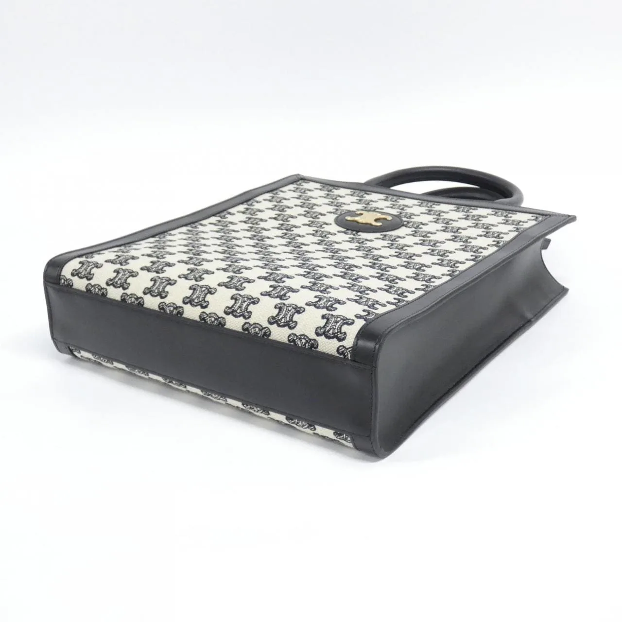 CELINE Cabas 194352CS8 Handbag Canvas 黑色 帆布 中古品A - 縮圖 3