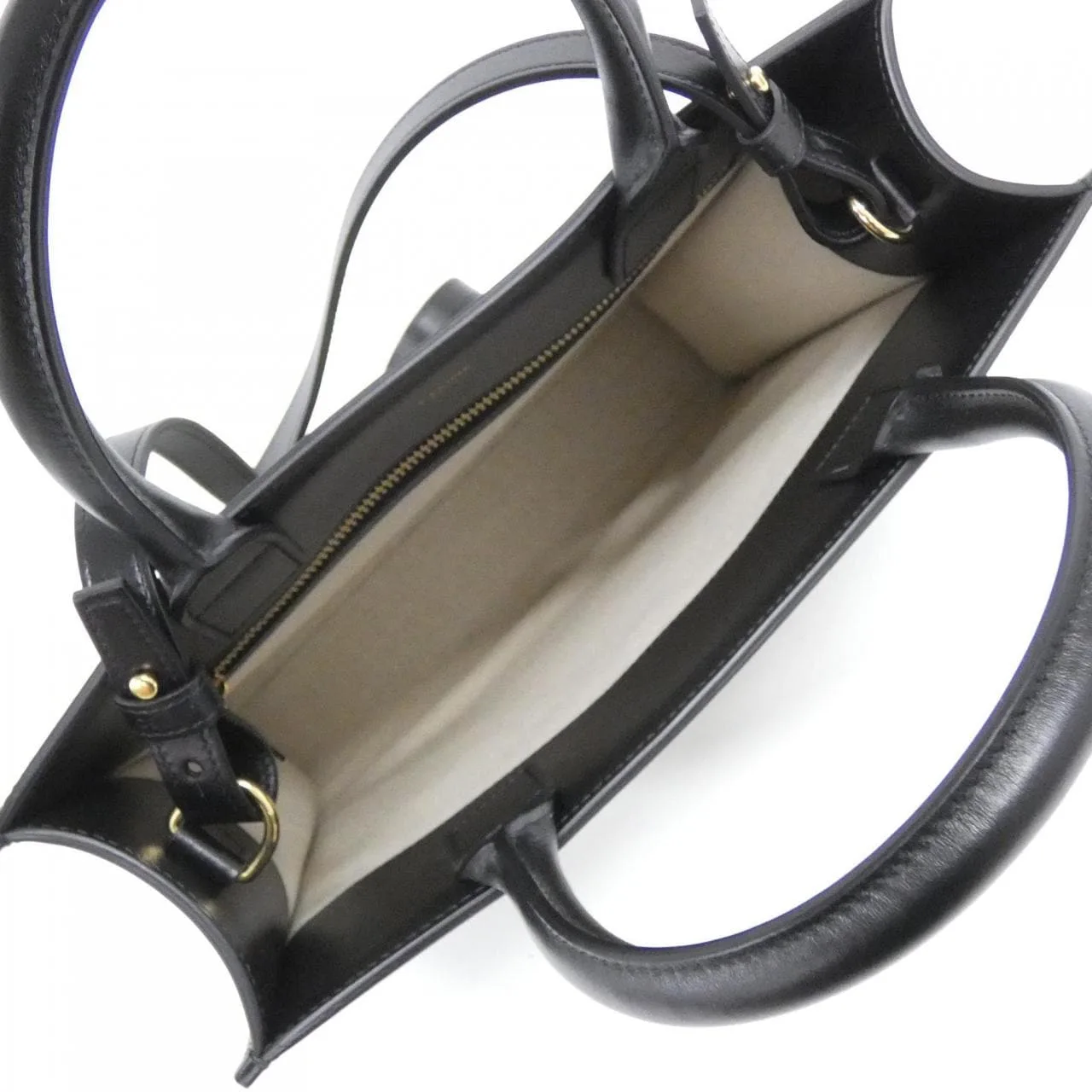 CELINE Cabas 194352CS8 Handbag Canvas 黑色 帆布 中古品A - 縮圖 7