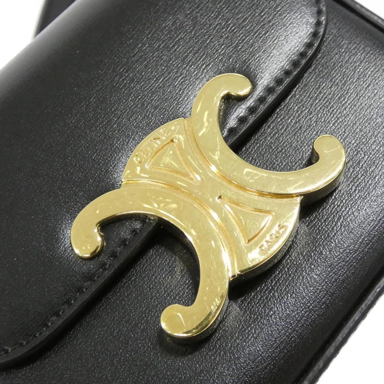 CELINE 10I513DPV Shoulder 黑色 中古品A - 縮圖 4