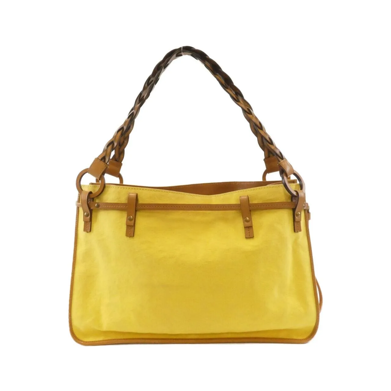 GUCCI 109133 肩背包 帆布 黃色 帆布 中古品B - 縮圖 2