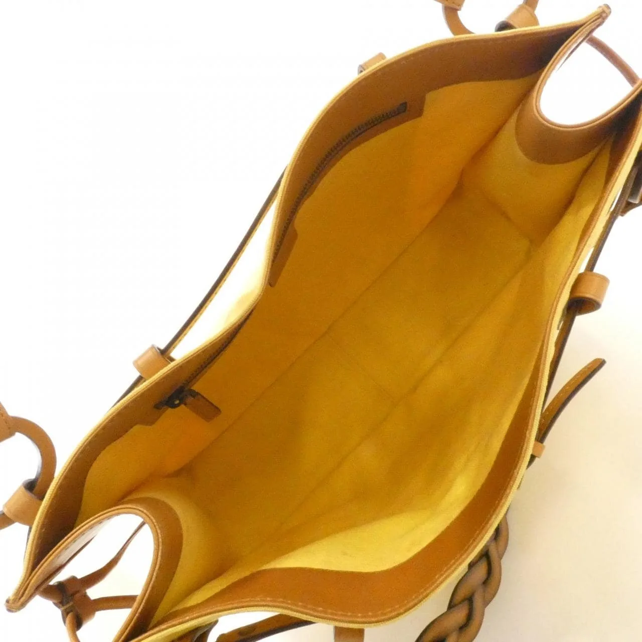 GUCCI 109133 肩背包 帆布 黃色 帆布 中古品B - 縮圖 7