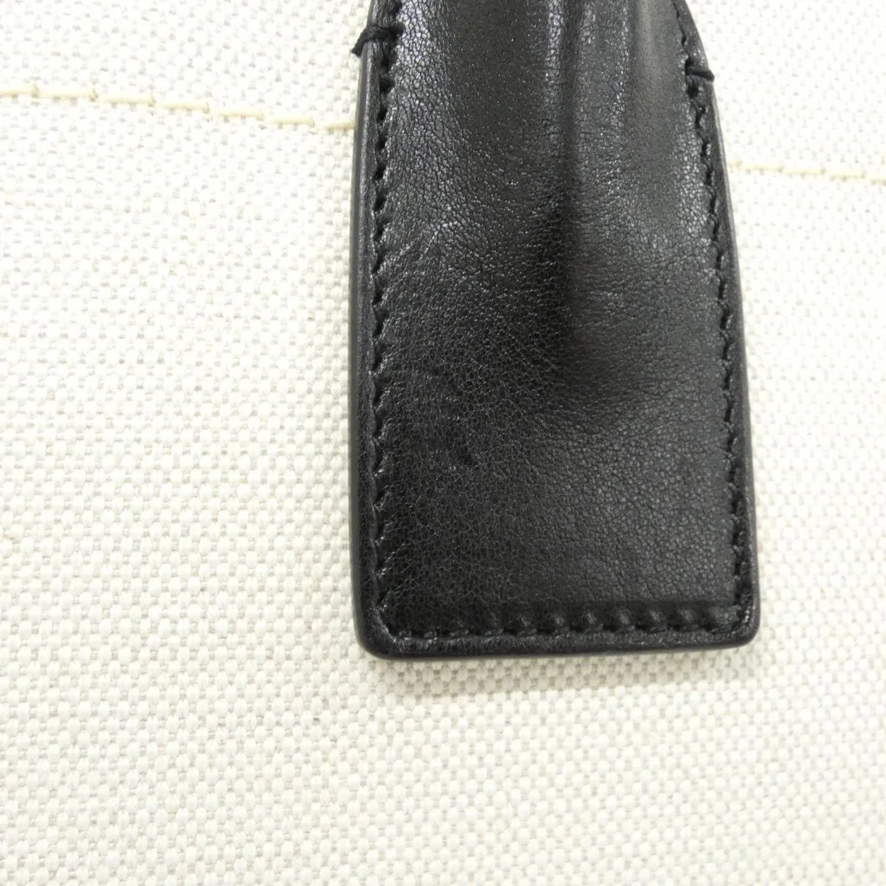 SAINT LAURENT 617481 FAABR 手提包 棉 黑色 Cotton 中古品A - 縮圖 7