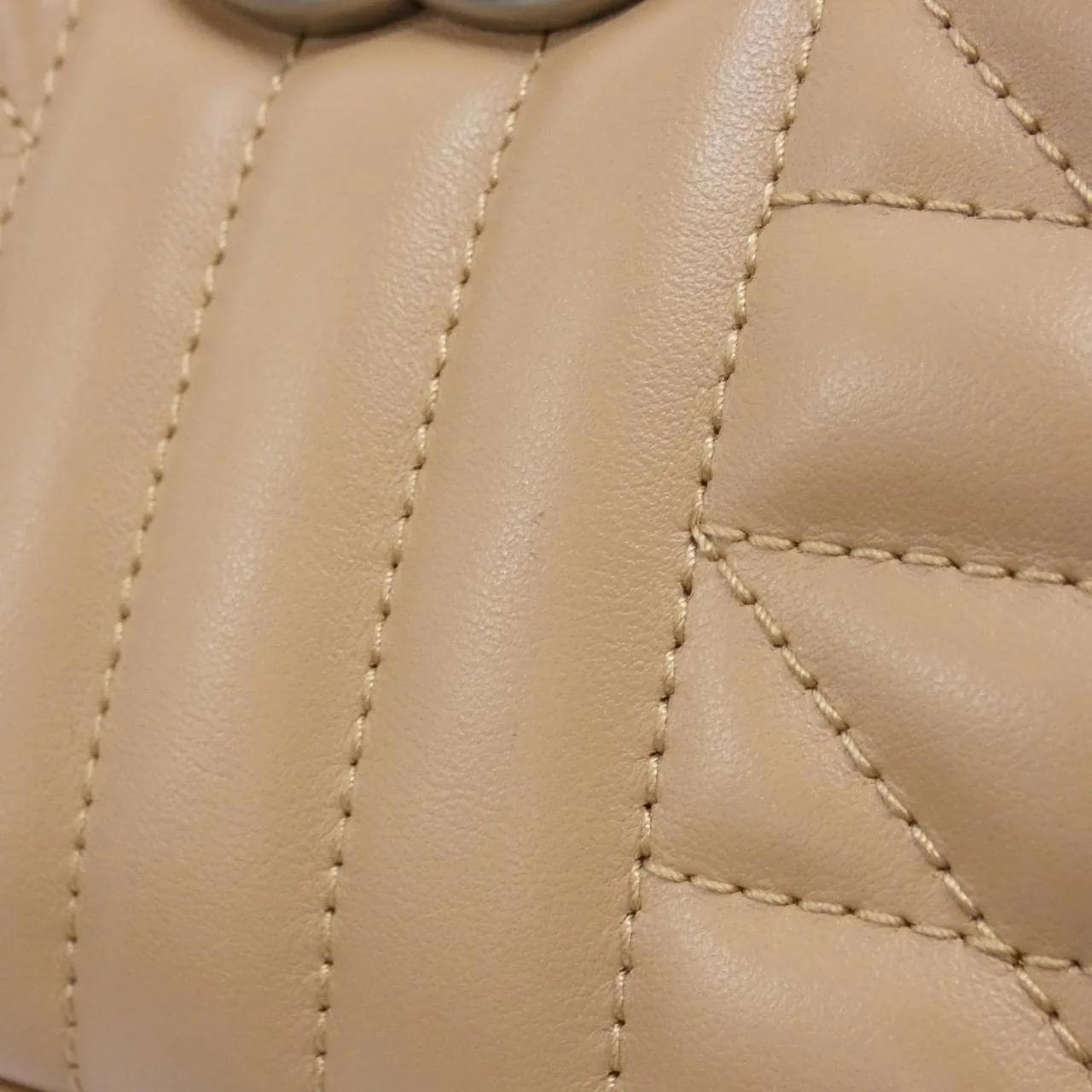 GUCCI Marmont 447632 UM8BN Shoulder Leather 黑色 皮革 中古品A - 縮圖 5