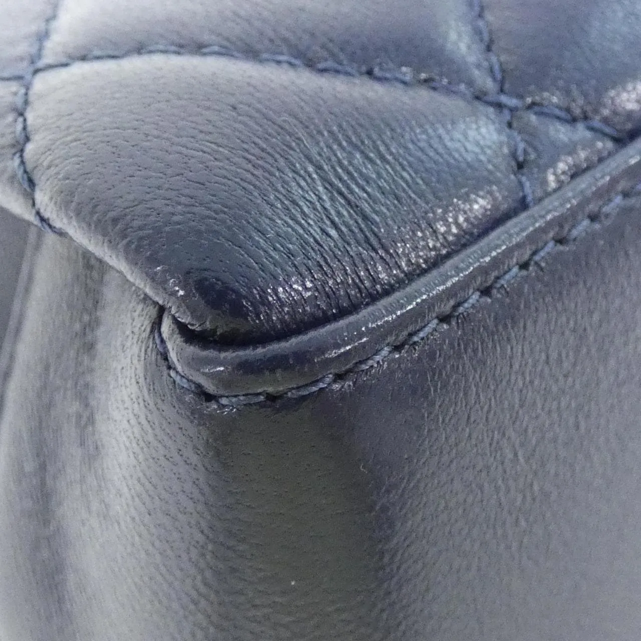 CHANEL AS5112 Handbag Lambskin Navy Lambskin Rank A - Thumbnail 3