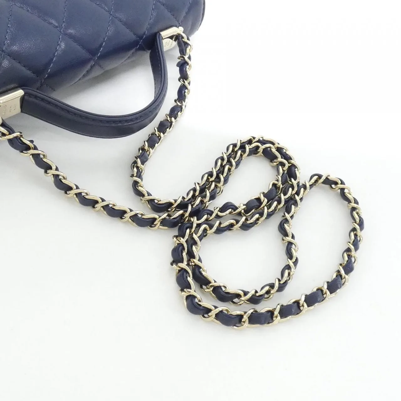 CHANEL AS5112 Handbag Lambskin Navy Lambskin Rank A - Thumbnail 5