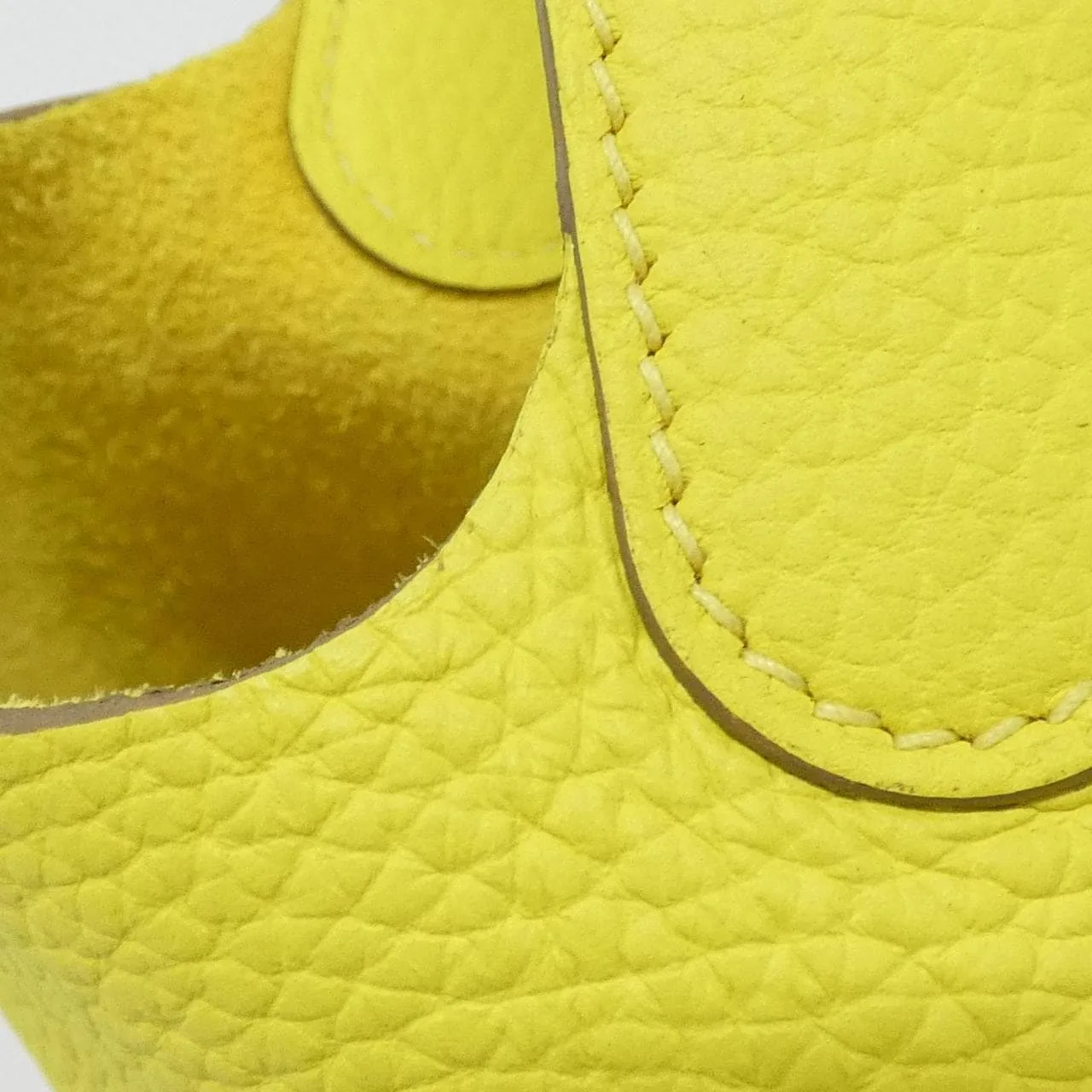 HERMES Picotin 056289CK Handbag Clemence Black Clemence Leather Rank A - Thumbnail 3