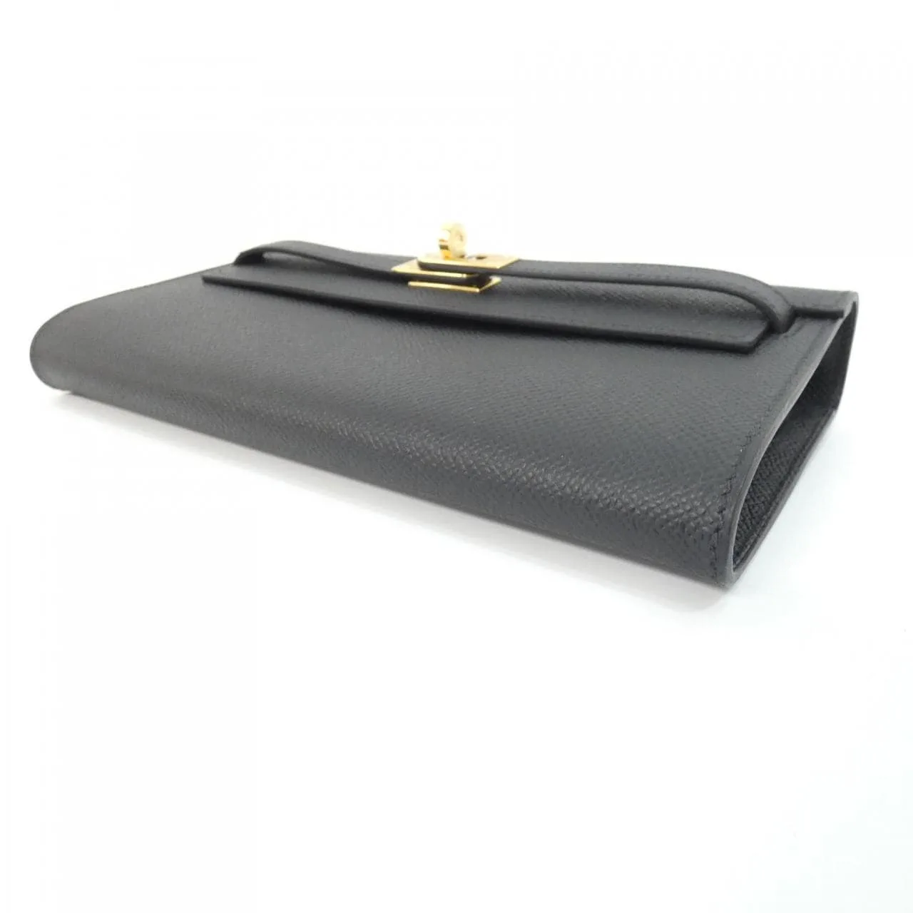 HERMES Kelly 080253CC Wallet Epsom Black Epsom Leather Rank A - Thumbnail 3
