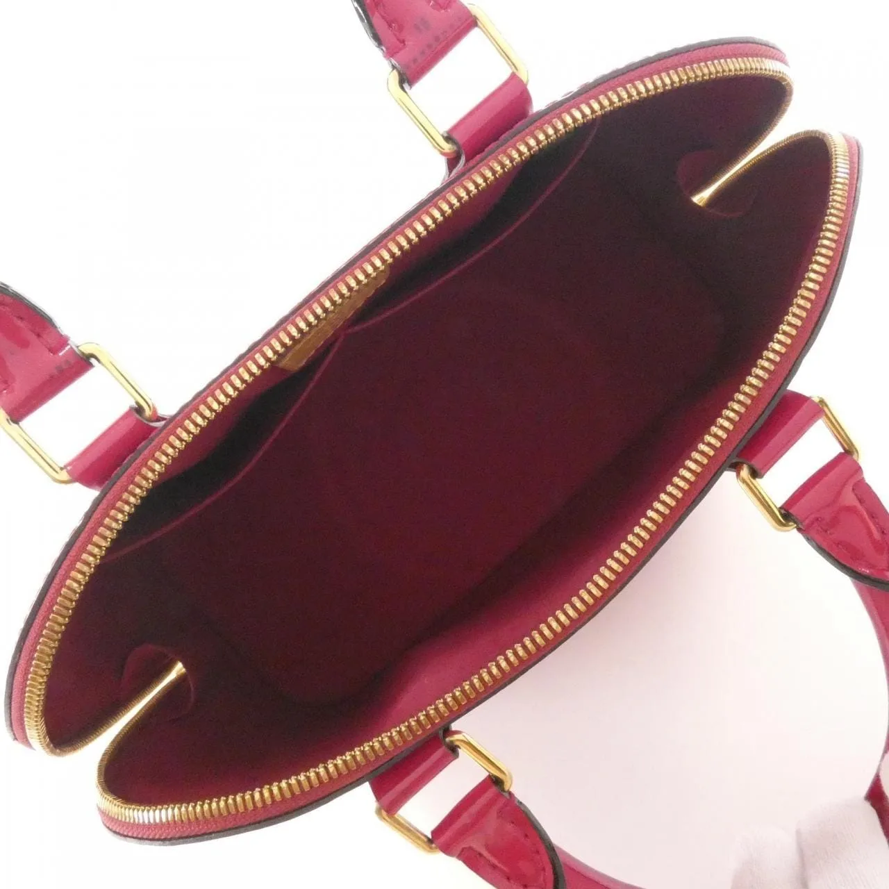LOUIS VUITTON Alma M50561 Handbag Vernis Black Vernis Rank B - Thumbnail 9