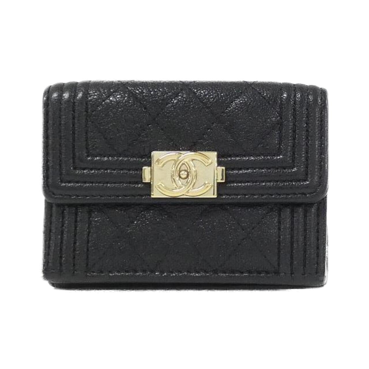 CHANEL Boy Chanel 84432 Wallet Grained Calfskin