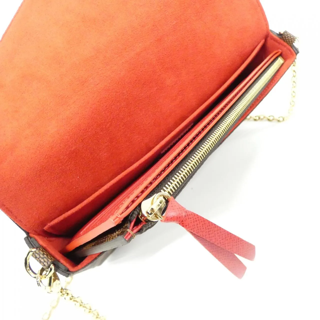 LOUIS VUITTON Pochette N40492 Shoulder Damier 黑色 Damier 中古品A - 縮圖 5