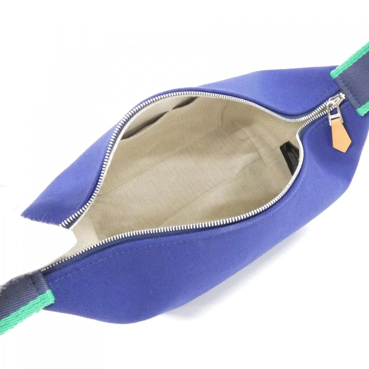 HERMES 103222M Pouch Canvas 黑色 帆布 中古品A - 縮圖 5