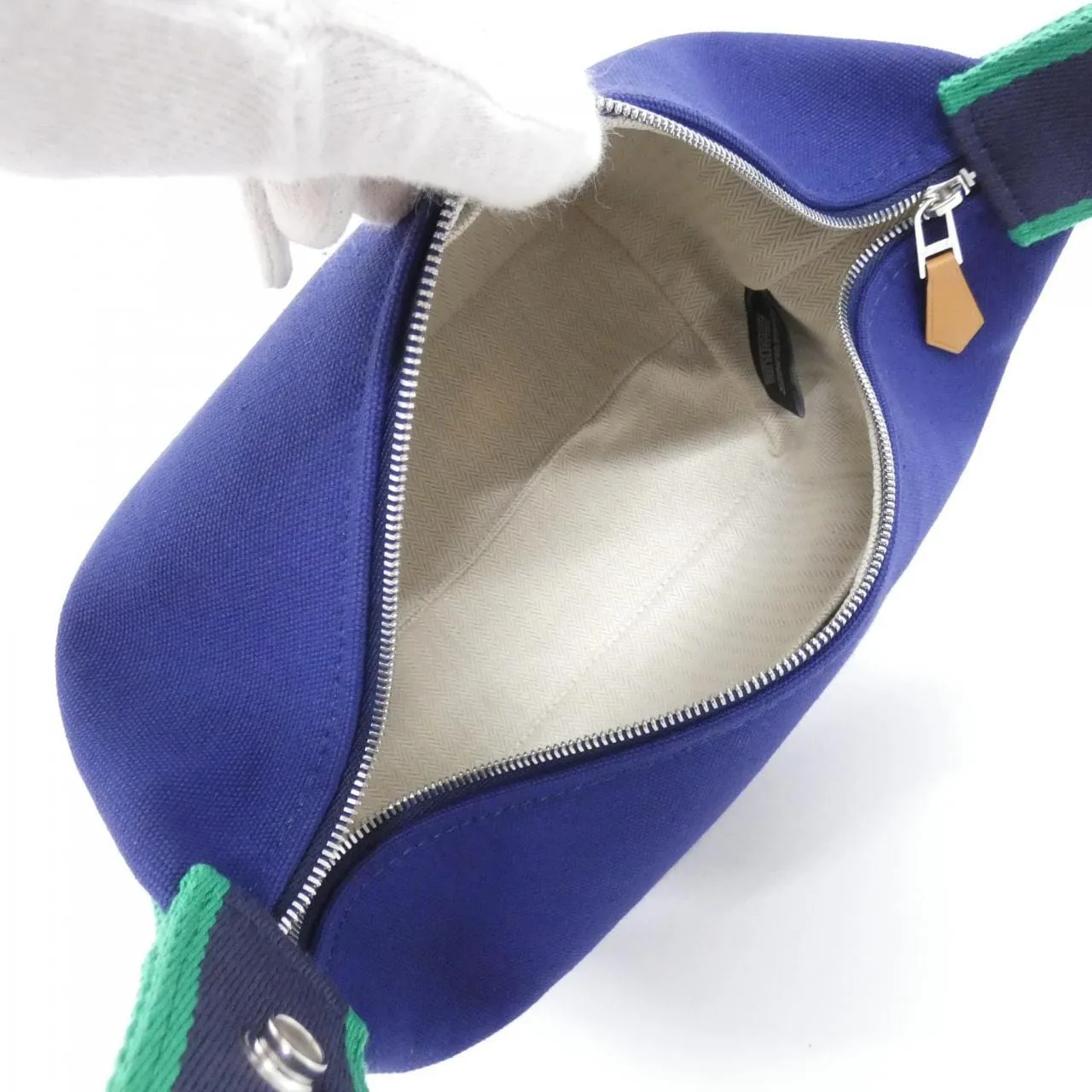 HERMES 103222M Pouch Canvas Black Canvas Rank A - Thumbnail 6