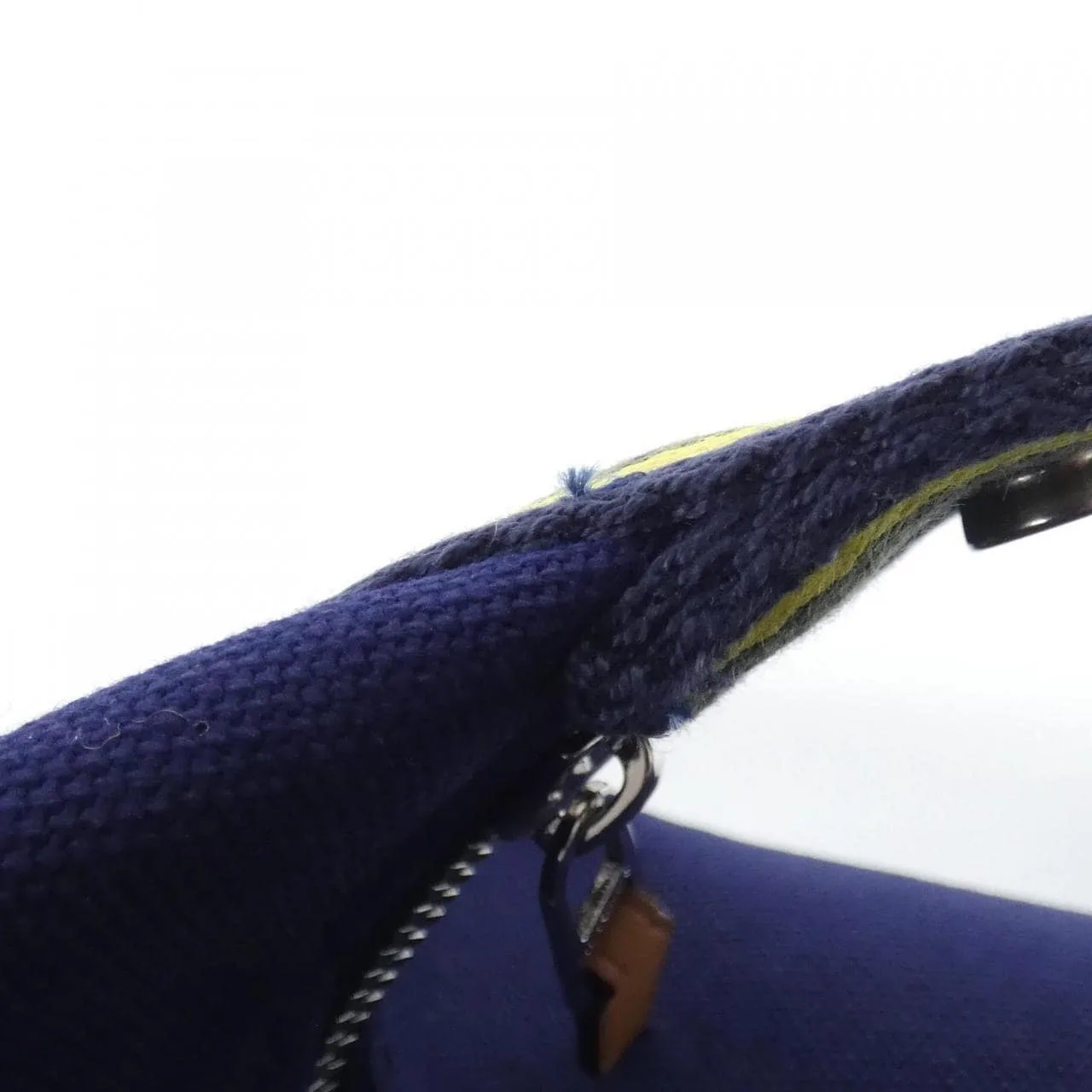 HERMES 104346M Pouch Canvas 黑色 帆布 中古品A - 縮圖 5