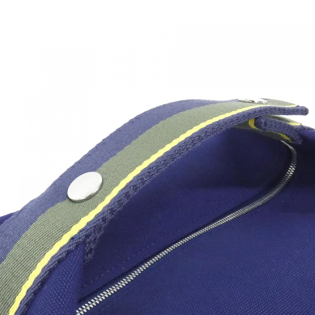 HERMES 104346M Pouch Canvas 黑色 帆布 中古品A - 縮圖 7