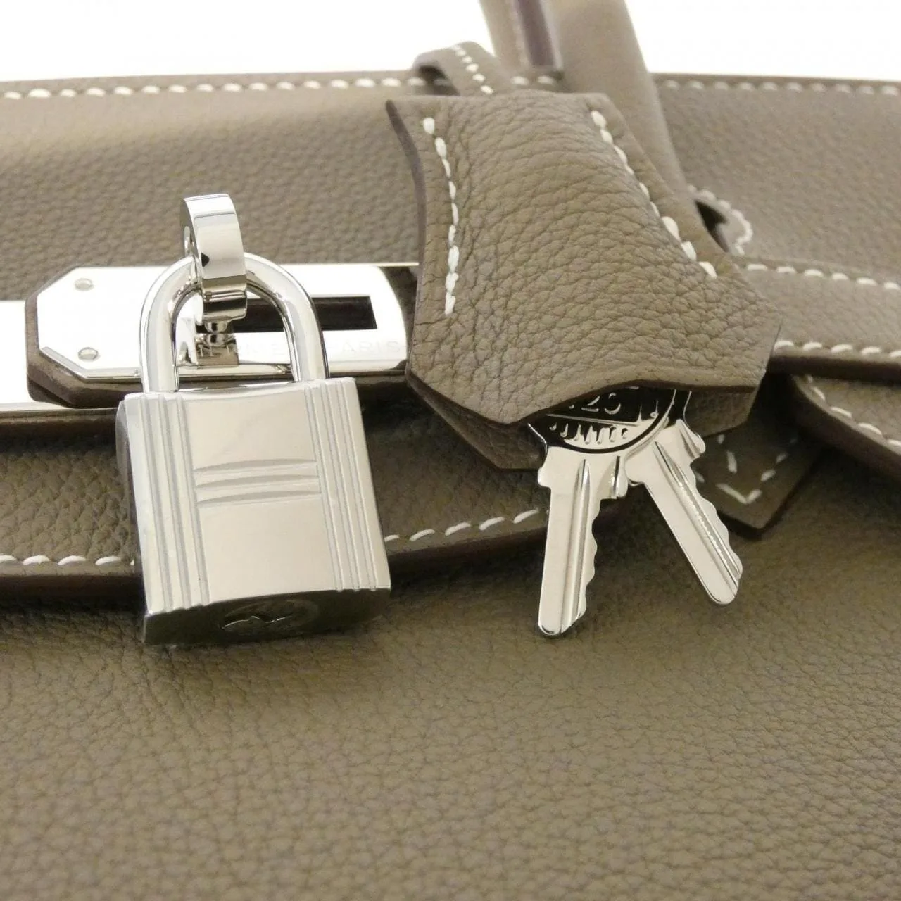 HERMES Birkin 030520CK Handbag Togo Etoupe Togo Leather Rank A - Thumbnail 4