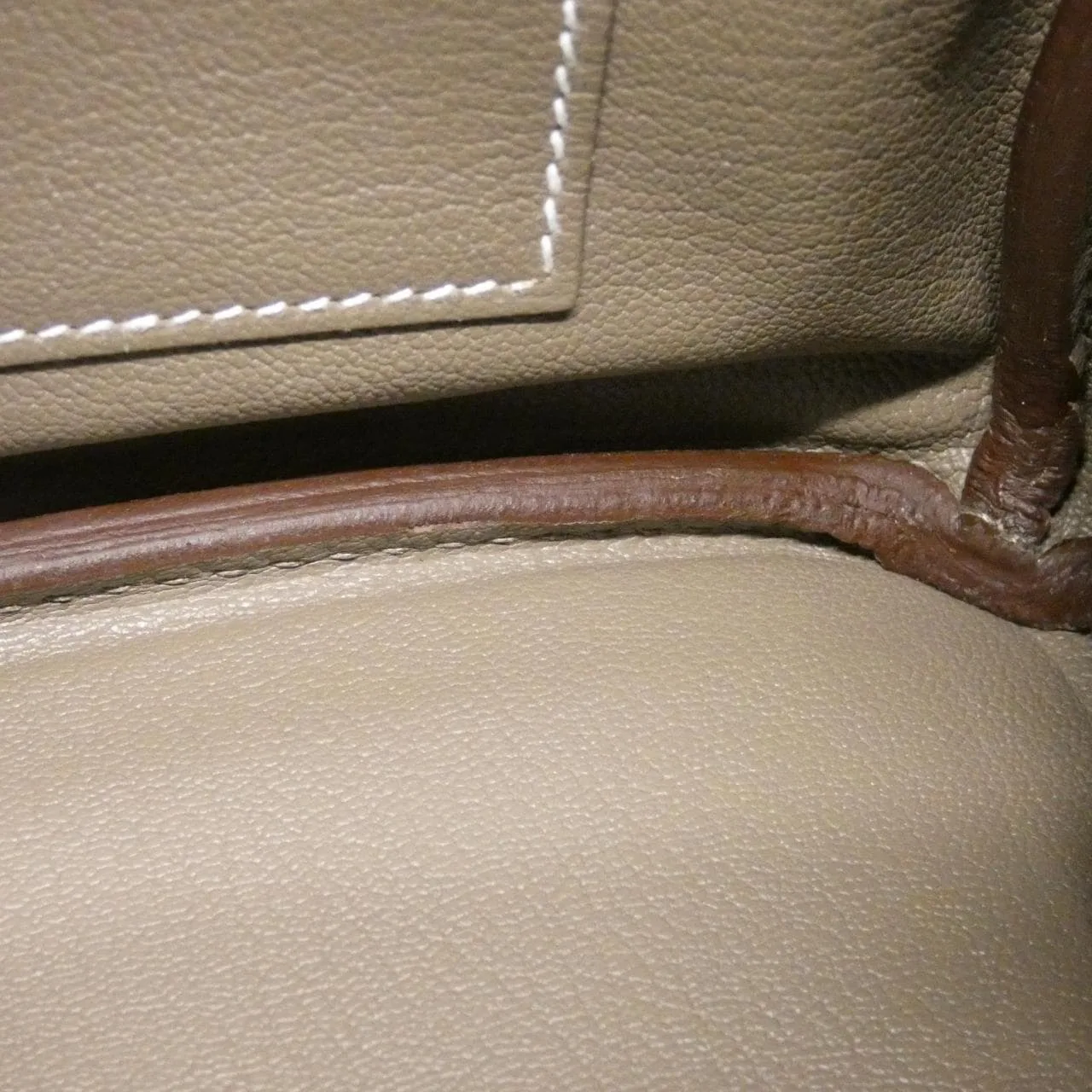 HERMES Birkin 030520CK Handbag Togo Etoupe Togo Leather Rank A - Thumbnail 7