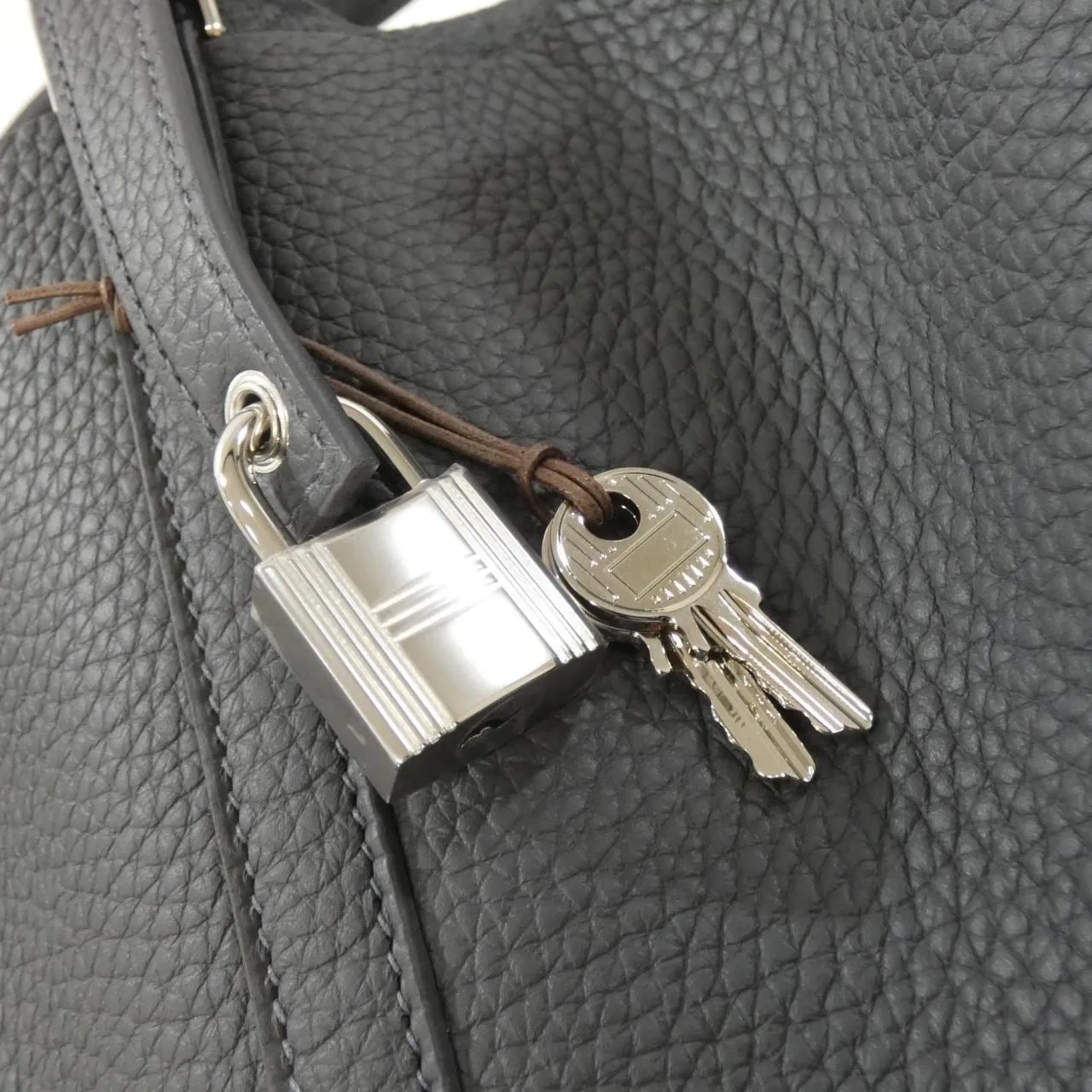 HERMES 056289CK Handbag Clemence Clemence Leather - Thumbnail 3