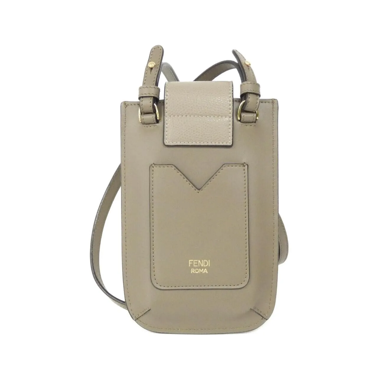 FENDI 7AS188 ALWA Wallet Leather Black Leather Rank A - Thumbnail 2