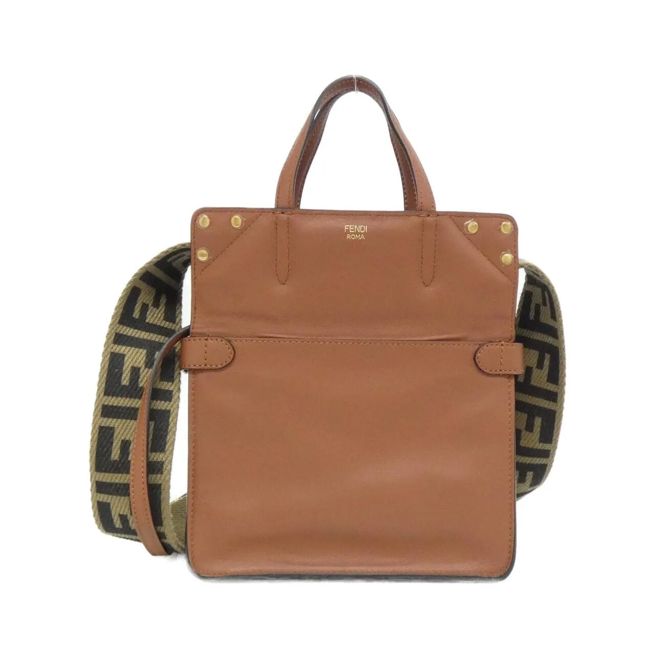 FENDI 8BT306 A5DY Handbag Brown