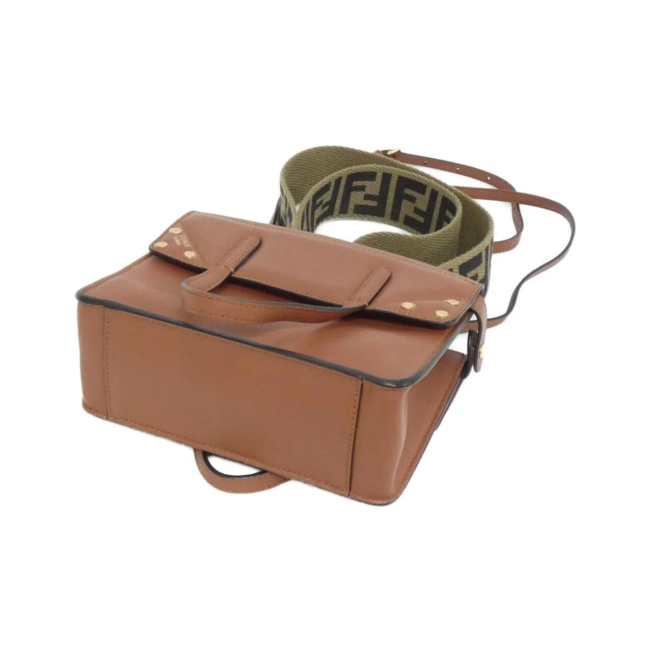 FENDI 8BT306 A5DY Handbag 棕色 中古品A - 縮圖 3