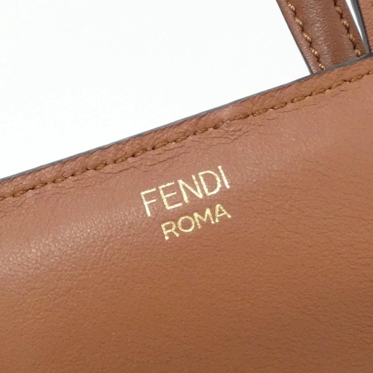 FENDI 8BT306 A5DY Handbag 棕色 中古品A - 縮圖 4